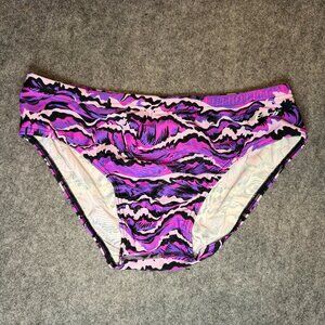 Sporti Men Swim Brief Speedo Style Purple Print Size 34